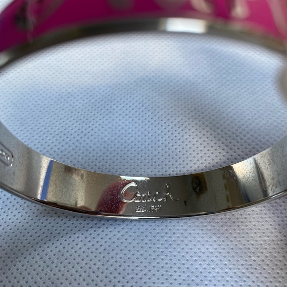 Vintage Coach Poppy Pink and Silvertone bracelet - Picture 6 of 14